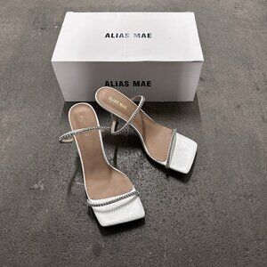 Alias Mae Lexa Mule Heels Ivory Crystal